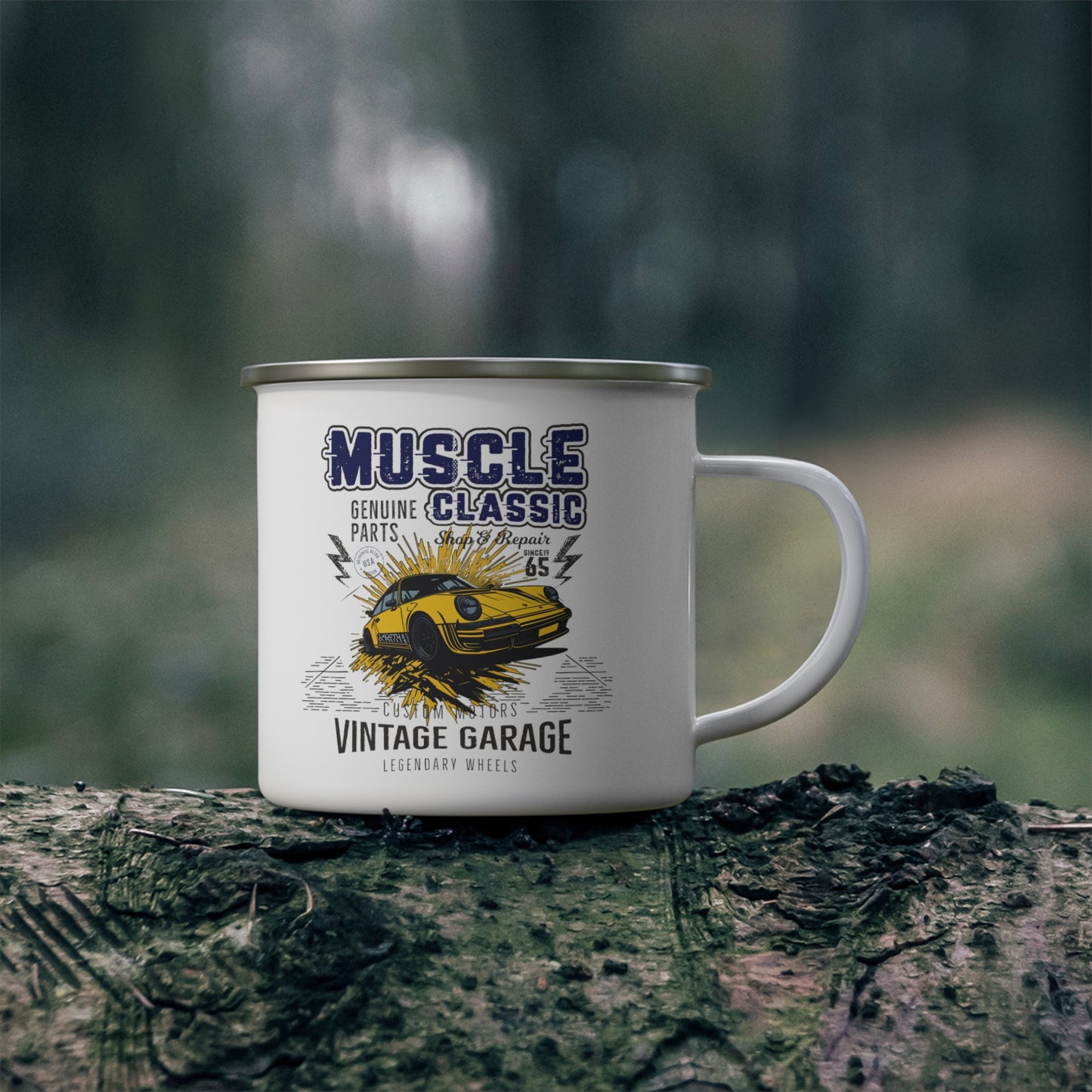 MUSCLE Enamel Camping Mug