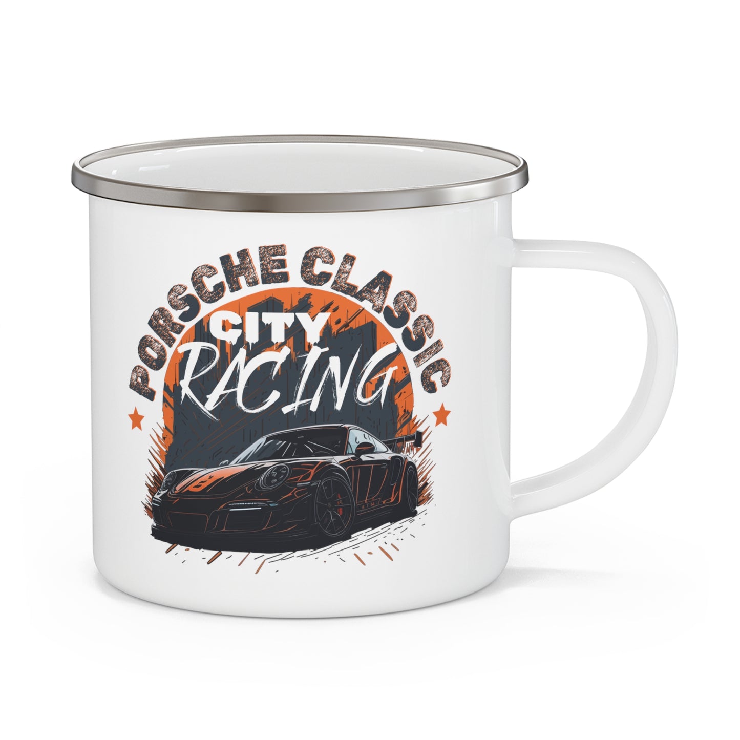 CITY RACING Enamel Camping Mug