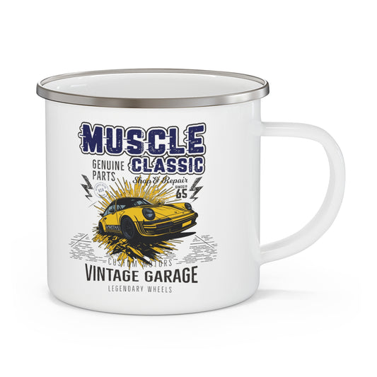MUSCLE Enamel Camping Mug