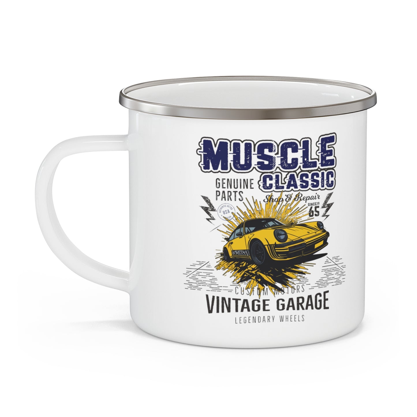 MUSCLE Enamel Camping Mug