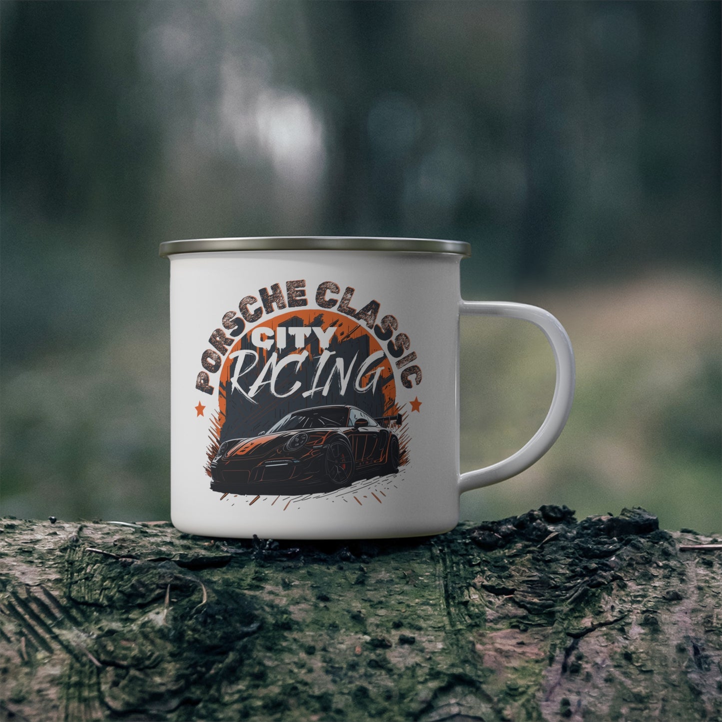 CITY RACING Enamel Camping Mug